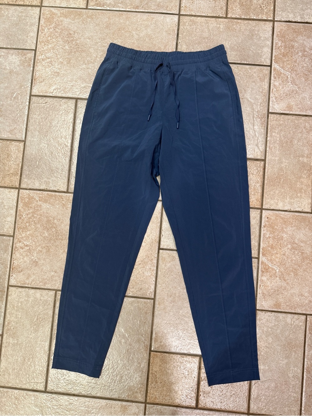 Women’s blue athletic Drawstring Pants—Calme Brand